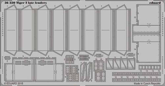 Eduard 36320 1:35 Etched Detailing Set for Academy Kits Pz.Kpfw.VI Tiger I late