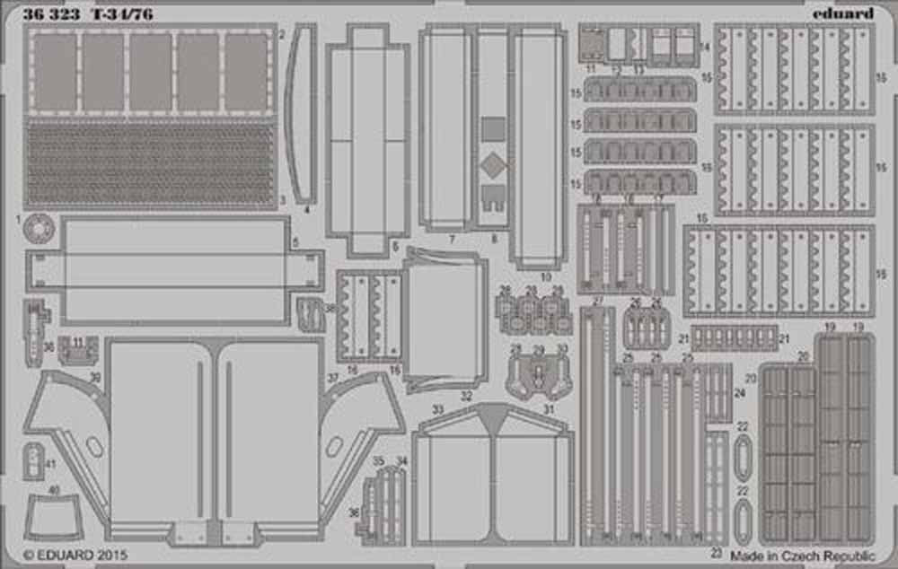 Eduard 36323 1:35 Etched Detailing Set for ICM Kits Soviet T-34/76