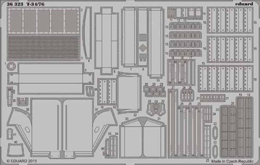 Eduard 36323 1:35 Etched Detailing Set for ICM Kits Soviet T-34/76