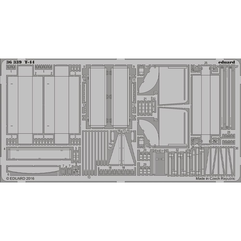 Eduard 36339 1:35 Etched Detailing Set for Mini Art Kits Soviet T-44 Medium Tank