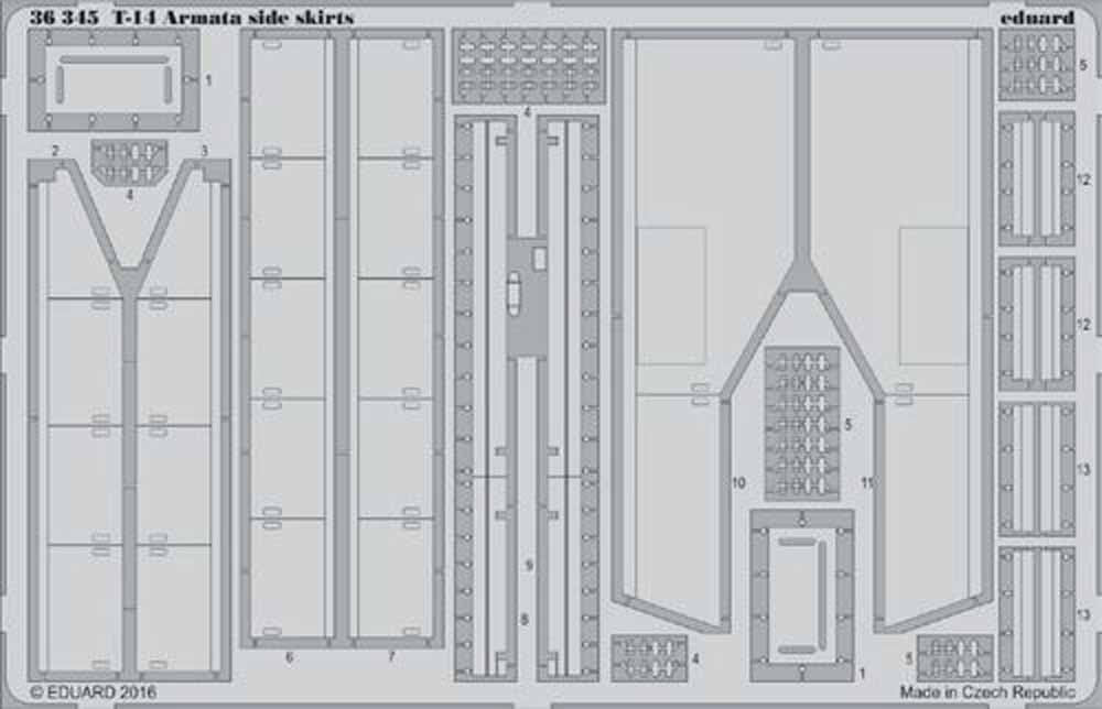 Eduard 36345 1:35 Etched Detailing Set for Takom Kits Soviet T-14 Armata Soviet