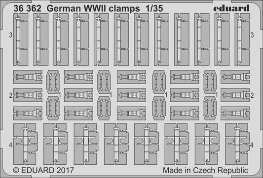 Eduard 36362 1:35 Etched Detailing Set German WWII clamps 1/35