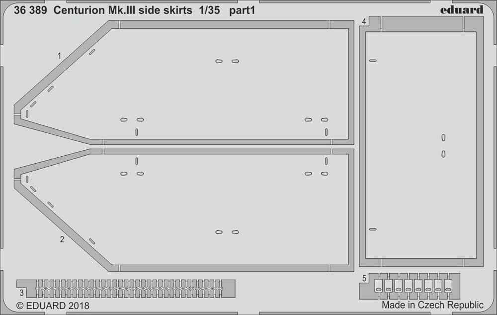 Eduard 36389 1:35 Etched Detailing Set for Tamiya Kits Centurion Mk.III side ski