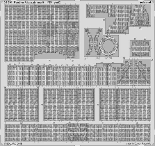Eduard 36391 1:35 Etched Detailing Set for Takom Kits Sd.Kfz.171/267 Panther A l