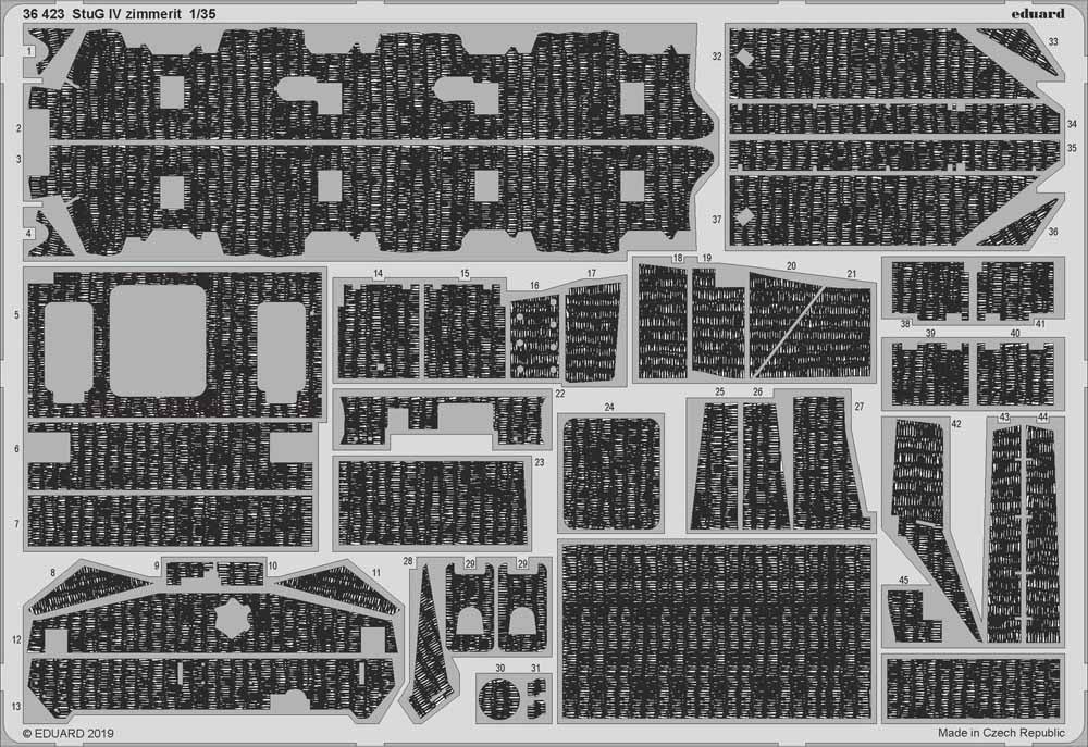 Eduard 36423 1:35 Etched Detailing Set for Academy Kits Sturmgeschutz/StuG IV Sd