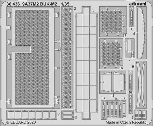 Eduard 36436 1:35 Etched Detailing Set for Panda Kits 9A37M2 BUK-M2 1/35