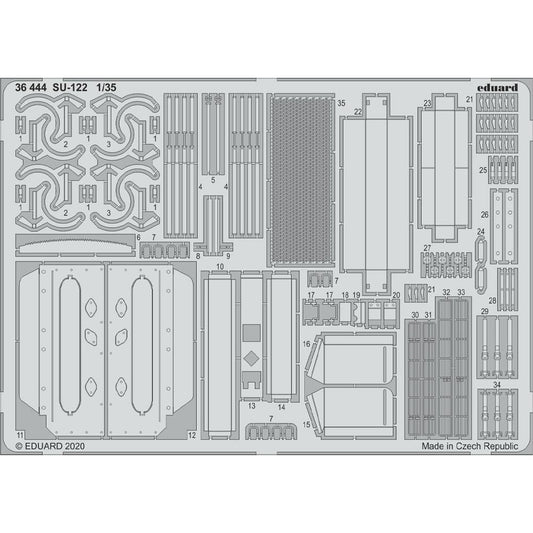 Eduard 36444 1:35 Etched Detailing Set for Zvezda Kits Soviet Su-122 1/35