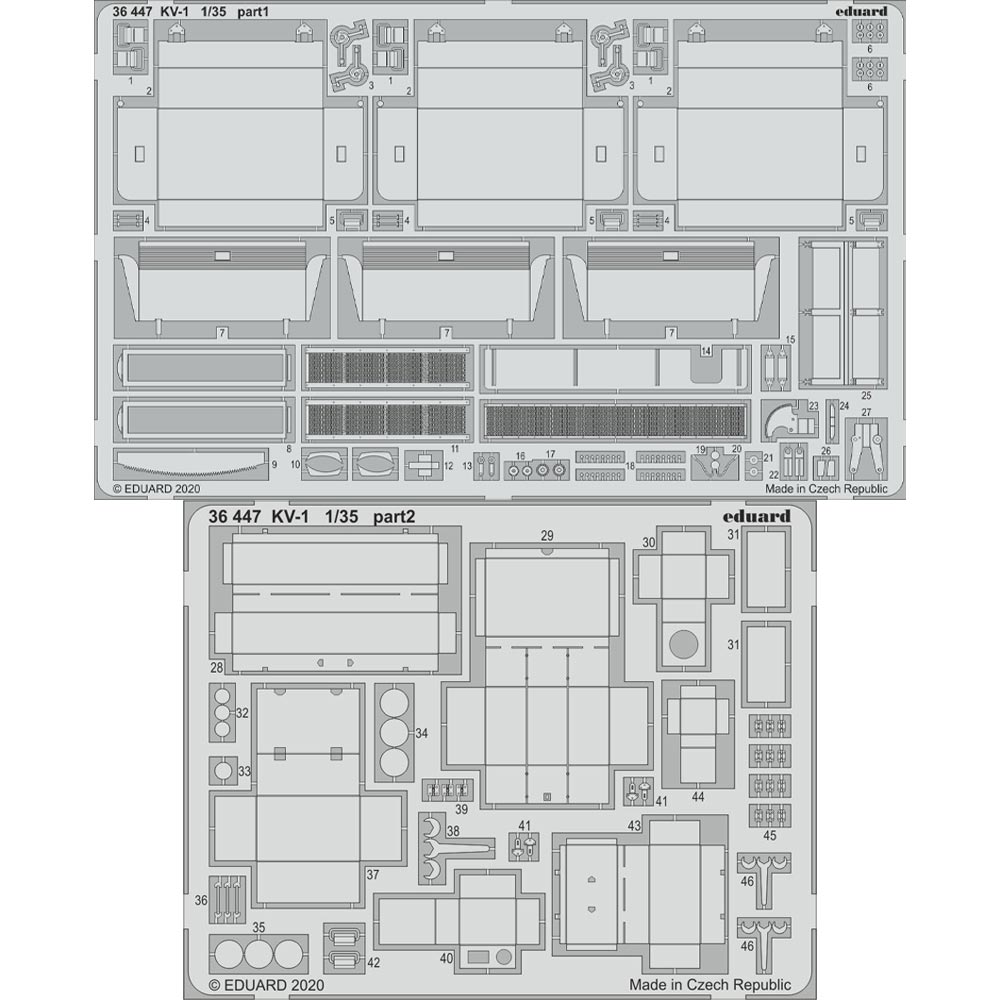 Eduard 36447 1:35 Etched Detailing Set for Tamiya Kits KV-1 Model 1941