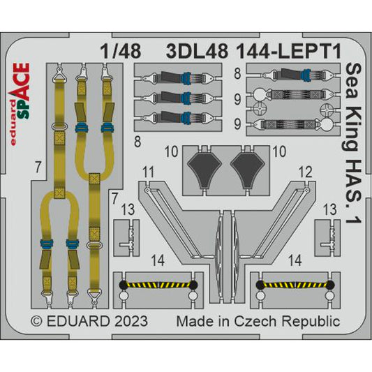 Eduard Westland Sea King Airfix A11006 HAS.1 SPACE 3D Decal Set ED3DL48144