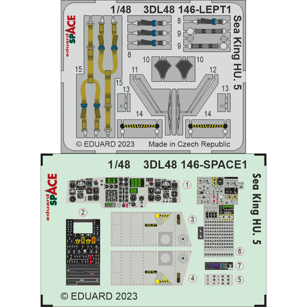 Eduard Westland Sea King Airfix A11006 HU.5 SPACE 3D Decal Set ED3DL48146