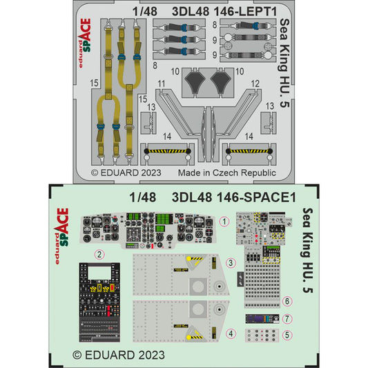 Eduard Westland Sea King Airfix A11006 HU.5 SPACE 3D Decal Set ED3DL48146
