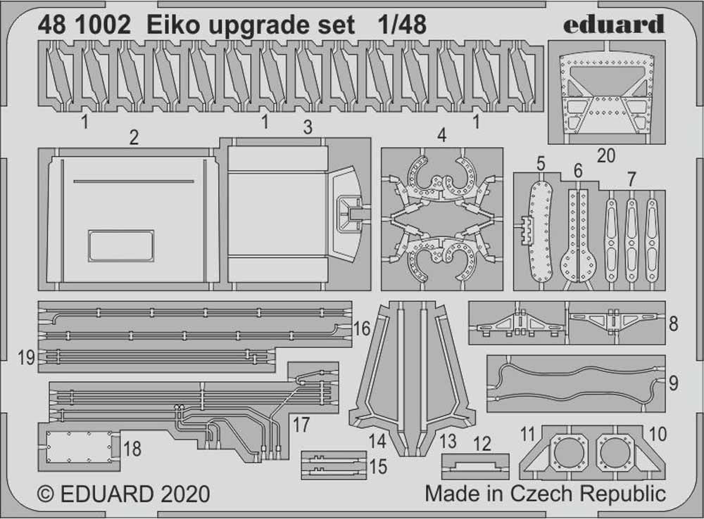 Eduard 481002 Etched Aircraft Detailling Set 1:48 Eiko F-104J upgrade set