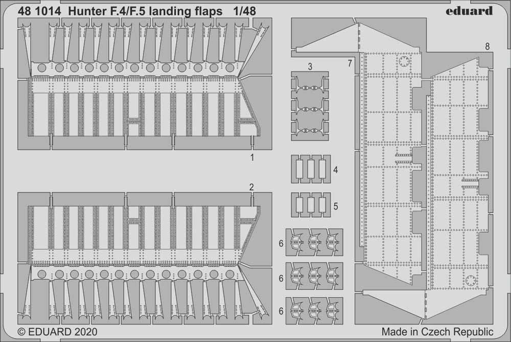 Eduard 481014 Etched Aircraft Detailling Set 1:48 Hawker Hunter F.4/F.5 landing