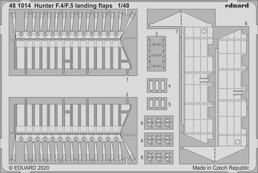 Eduard 481014 Etched Aircraft Detailling Set 1:48 Hawker Hunter F.4/F.5 landing