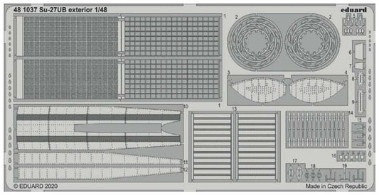 Eduard 481037 Etched Aircraft Detailling Set 1:48 Sukhoi Su-27UB exterior