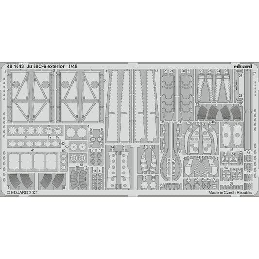 Eduard 481043 Etched Aircraft Detailling Set 1:48 Junkers Ju-88C-6 exterior