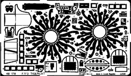 Eduard 48178 Etched Aircraft Detailling Set 1:48 Grumman F7F-3N Tigercat