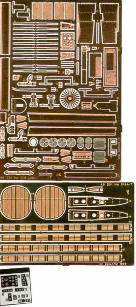 Eduard 48231 Etched Aircraft Detailling Set 1:48 Heinkel He-219A-7 'Uhu'