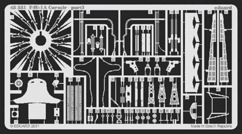 Eduard 48381 Etched Aircraft Detailling Set 1:48 Vought F4U-1A Corsair