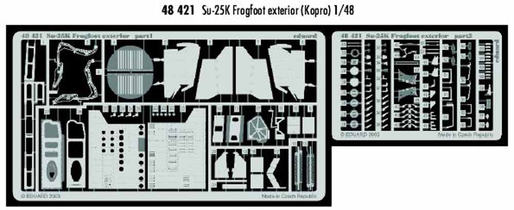 Eduard 48421 Etched Aircraft Detailling Set 1:48 Sukhoi Su-25K Frogfoot exterior