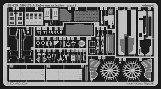 Eduard 48429 Etched Aircraft Detailling Set 1:48 Mikoyan MiG-29A 'Fulcrum' exter