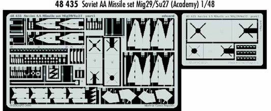 Eduard 48435 Etched Aircraft Detailling Set 1:48 Soviet AA missile set for Mikoy
