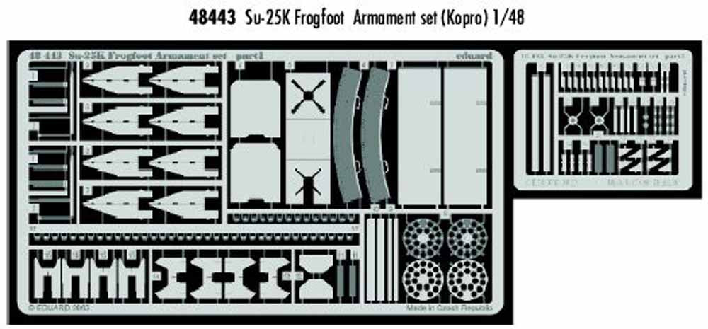 Eduard 48443 Etched Aircraft Detailling Set 1:48 Sukhoi Su-25K Frogfoot armament