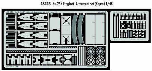 Eduard 48443 Etched Aircraft Detailling Set 1:48 Sukhoi Su-25K Frogfoot armament