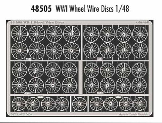 Eduard 48505 Etched Aircraft Detailling Set 1:48 WWI wheel wire discs