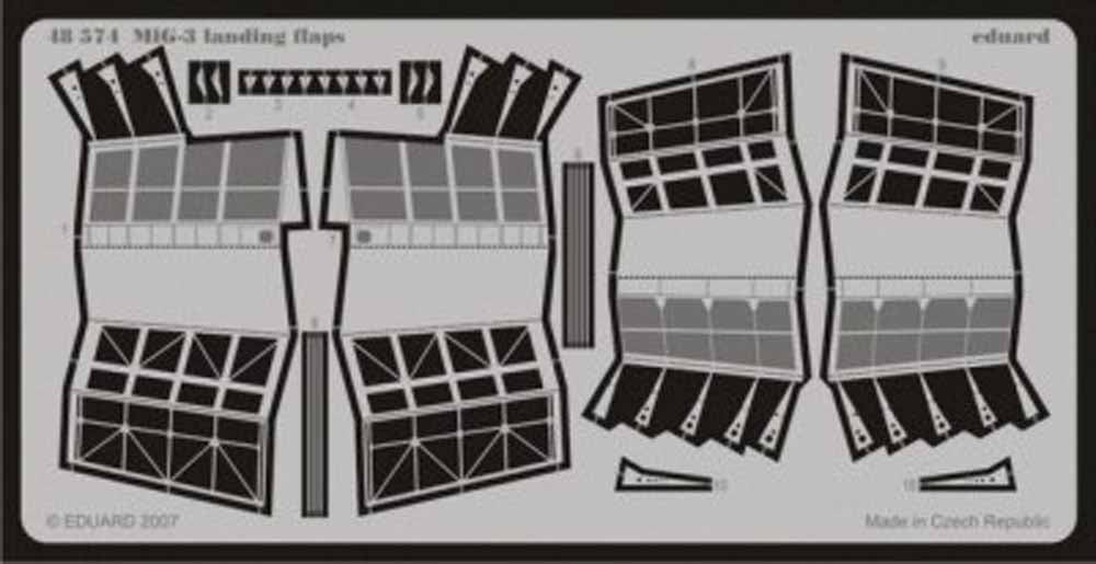 Eduard 48574 Etched Aircraft Detailling Set 1:48 Mikoyan MiG-3 landing flaps