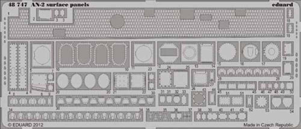 Eduard 48747 Etched Aircraft Detailling Set 1:48 Antonov An-2 'Colt' surface pan