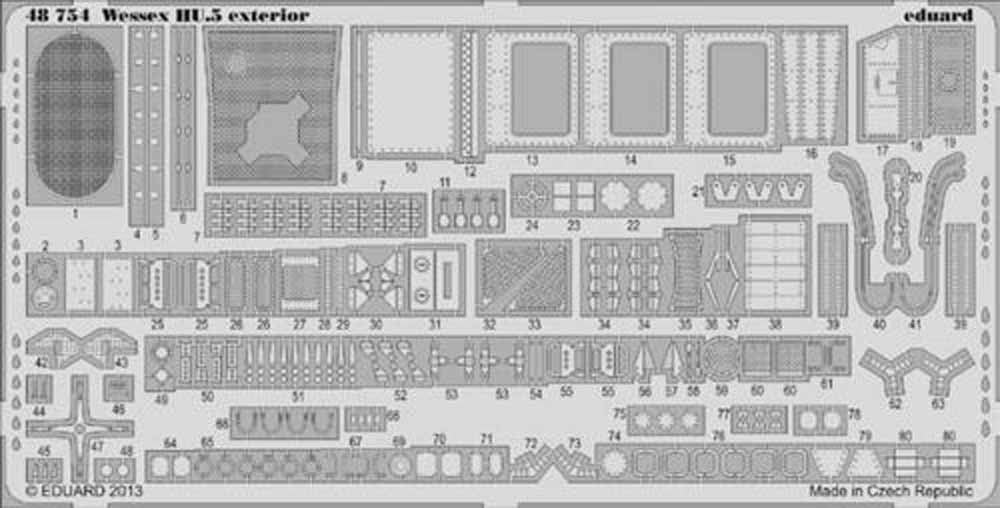 Eduard 48754 Etched Aircraft Detailling Set 1:48 Westland Wessex HU.5 exterior
