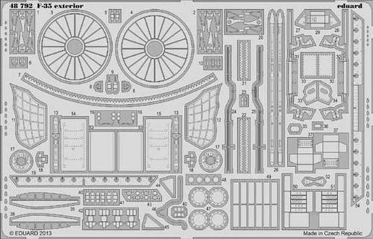 Eduard 48792 Etched Aircraft Detailling Set 1:48 Lockheed-Martin F-35B Lightning