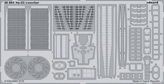 Eduard 48891 Etched Aircraft Detailling Set 1:48 Sukhoi Su-33 exterior