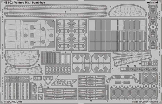 Eduard 48902 Etched Aircraft Detailling Set 1:48 Lockheed Ventura Mk.II bomb bay