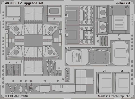 Eduard 48908 Etched Aircraft Detailling Set 1:48 Bell X-1 upgrade set