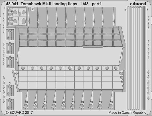 Eduard 48941 Etched Aircraft Detailling Set 1:48 Curtiss Tomahawk Mk.II landing
