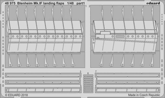 Eduard 48975 Etched Aircraft Detailling Set 1:48 Bristol Blenheim Mk.IF landing