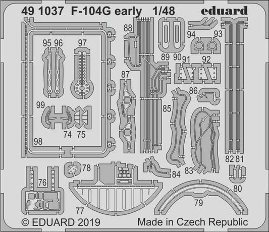Eduard 491037 Etched Aircraft Detailling Set 1:48 Lockheed F-104G Starfighter ea
