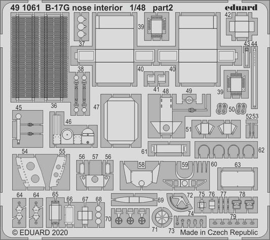 Eduard 491061 Etched Aircraft Detailling Set 1:48 Boeing B-17G Flying Fortress n