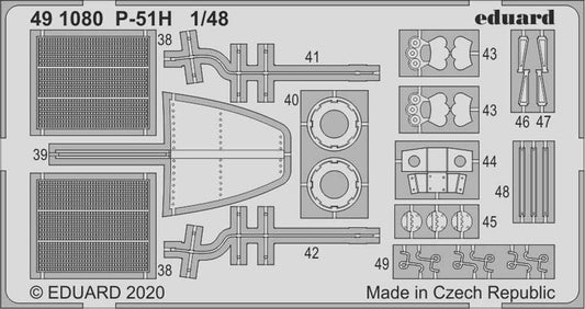 Eduard 491080 Etched Aircraft Detailling Set 1:48 North-American P-51H Mustang