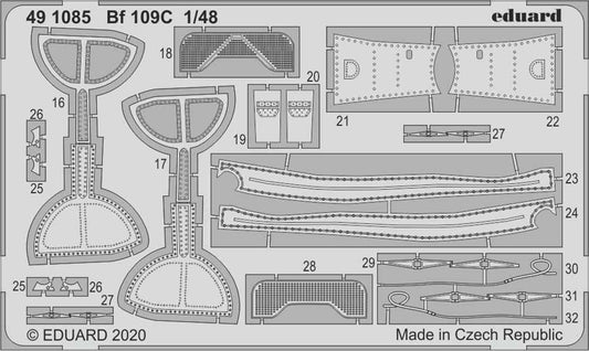 Eduard 491085 Etched Aircraft Detailling Set 1:48 Messerschmitt Bf-109C