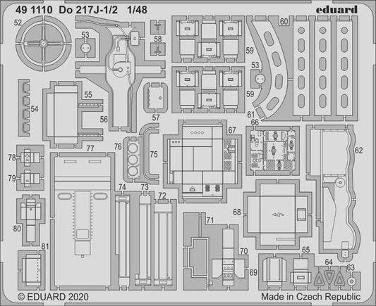 Eduard 491110 Etched Aircraft Detailling Set 1:48 Dornier Do-217J-1