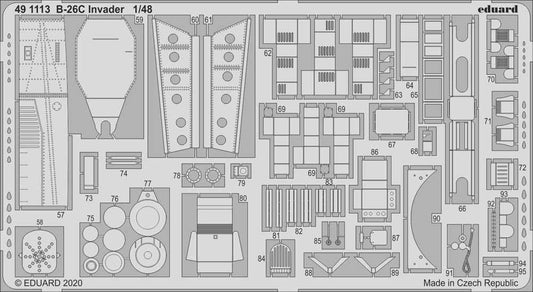 Eduard 491113 Etched Aircraft Detailling Set 1:48 Douglas B-26C Invader