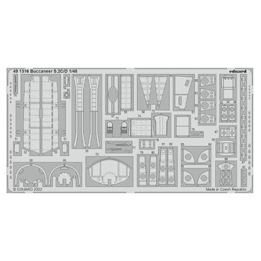 Eduard 491316 Blackburn Buccaneer S.2C/D 1:48 Etch Set for Airfix A12012 Model