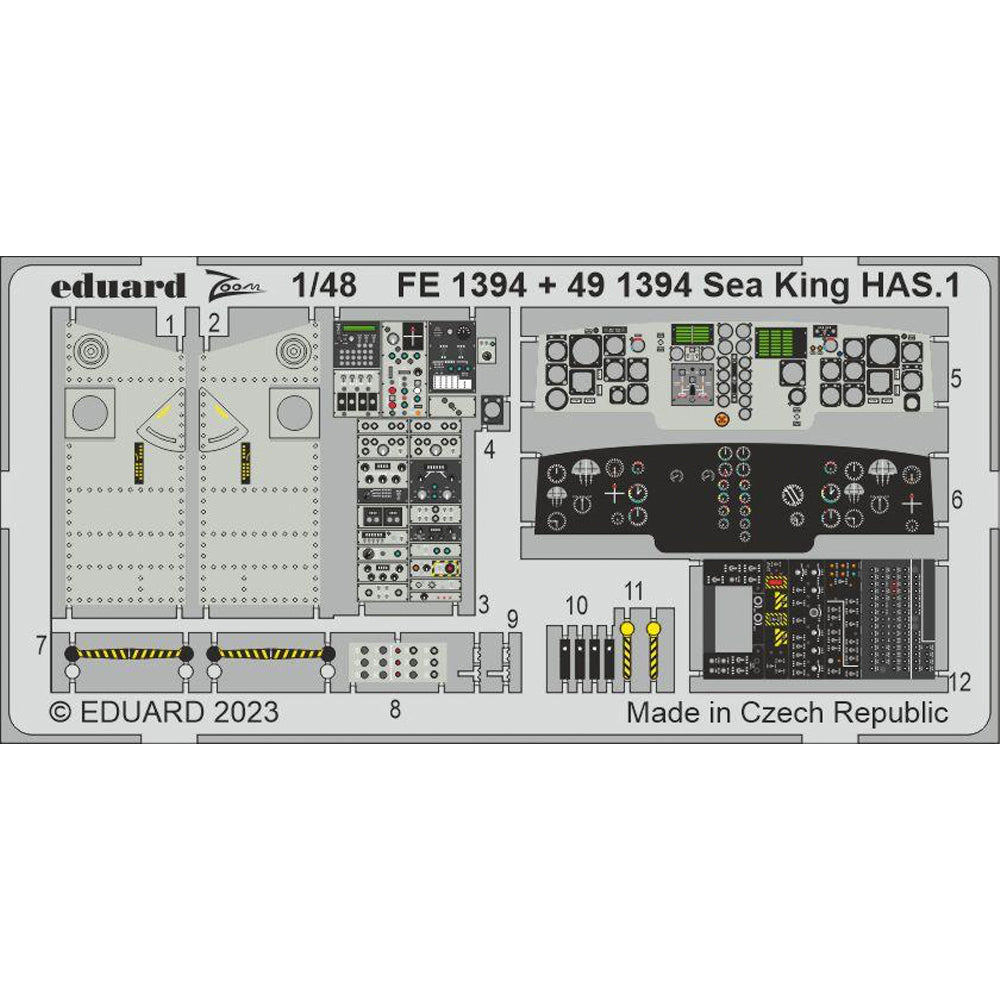 Eduard Westland Sea King Airfix A11006 HAS.1 1:48 Detail Etch Set ED491394