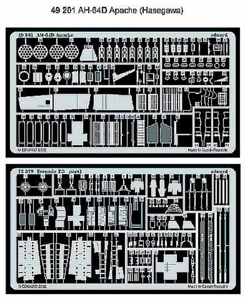 Eduard 49201 Etched Aircraft Detailling Set 1:48 Boeing AH-64D Apache Pre-painte