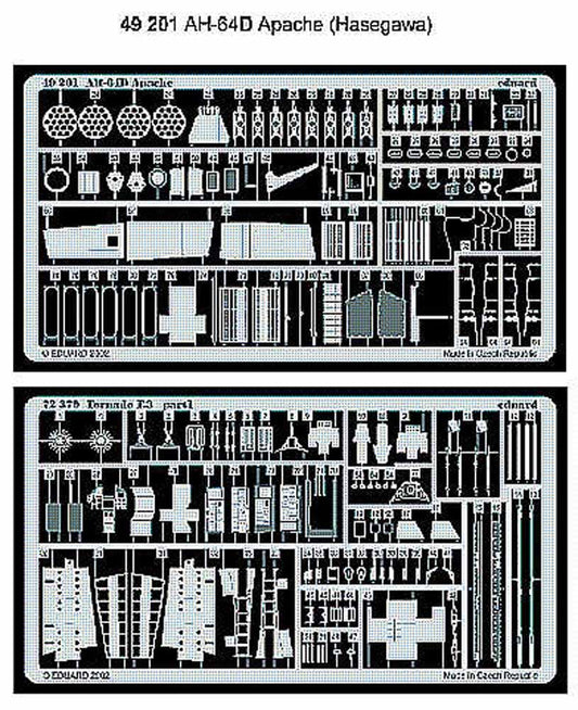 Eduard 49201 Etched Aircraft Detailling Set 1:48 Boeing AH-64D Apache Pre-painte