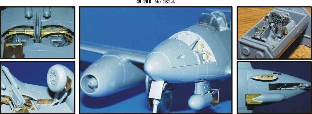 Eduard 49206 Etched Aircraft Detailling Set 1:48 Messerschmitt Me-262A Pre-paint