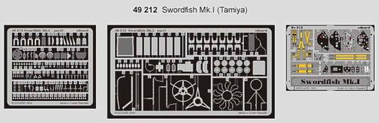Eduard 49212 Etched Aircraft Detailling Set 1:48 Fairey Swordfish Mk.I Pre-paint